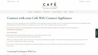 Connecting your Cafe WiFi Connect Appliances | Cafe Appliances