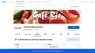 Working at Cafe Rio Mexican Grill: 106 Reviews about Pay & Benefits ...