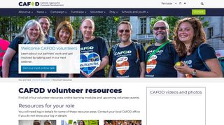 Volunteer resources | CAFOD