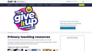 Primary teaching resources | CAFOD