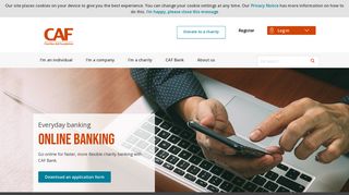 Online banking with CAF | Simple and secure charity bank