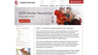 CAFT - Customer Automated Funds Transfer | Steinbach Credit Union