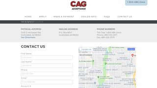 Contact Us |CAG Acceptance