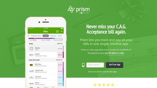 Pay C.A.G. Acceptance with Prism • Prism - Prism Bills