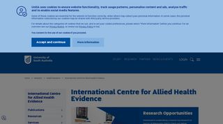 International Centre for Allied Health Evidence - Research - University ...