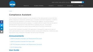 Compliance Assistant | NCAA.org - The Official Site of the NCAA