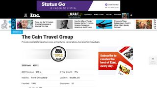 The Cain Travel Group - Boulder, CO - Inc.