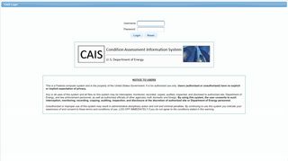 CAIS Login - Department of Energy