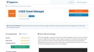 CAKE Guest Manager Reviews and Pricing - 2019 - Capterra