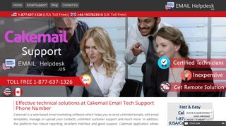 Cakemail Email Tech Support Phone Number in USA & UK
