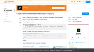 Login with username or email with Cakephp 3 - Stack Overflow