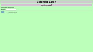 Calendar Login - Brown Bear Software