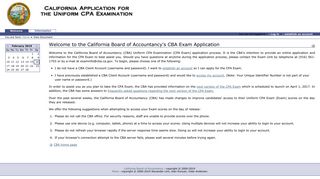 My Exam Application & Account - California Board of Accountancy