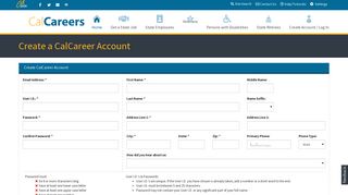 Create a CalCareer Account - CalCareers