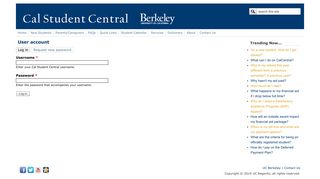 User account | Cal Student Central