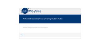 California Coast University Student Portal | Logout