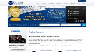 Student Resources | Online Degrees - California Coast University