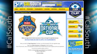 . Registration Tips | Cal South