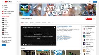 Cal South Soccer - YouTube