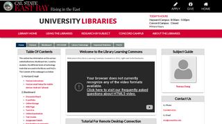 FAQ'S - CSU East Bay Library