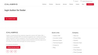 login button for footer | Calabrio