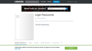 Calaméo - Login Passwords