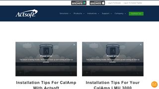 Calamp - Actsoft, The GPS Fleet Tracking & MRM Leader