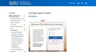 Cal State Apply Tutorial - SJSU - School of Information - SJSU iSchool
