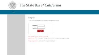 The State Bar of California | Log On