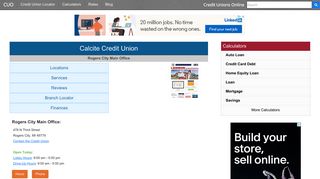 Calcite Credit Union - Rogers City, MI - Credit Unions Online