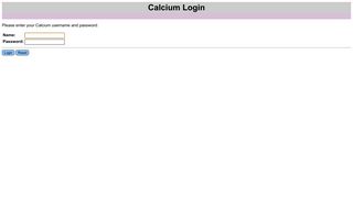 Calcium Login - UNCG Biology Department