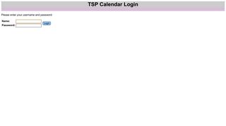 TSP Calendar - Login