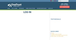 Log In - OneTrust Home Loans