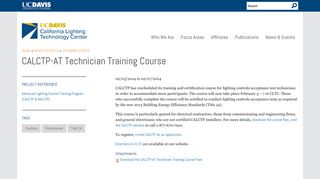 CALCTP-AT Technician Training Course | California Lighting ...