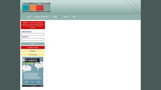Calderdale College Electronic Tendering Site - Login