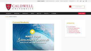 Current Students - Caldwell University, New Jersey