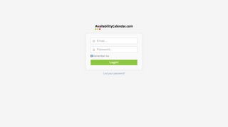 Login | Create an Availability Calendar | AvailabilityCalendar.com ...