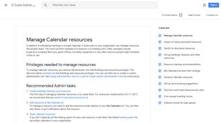 Manage Calendar resources - G Suite Admin Help - Google Support