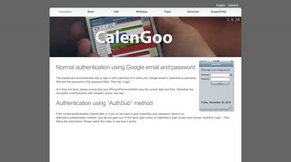 Authentication - CalenGoo