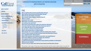 CalFirst - FAQ -