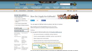 Orange County, California - How to Apply for CalFresh (Food Stamps)