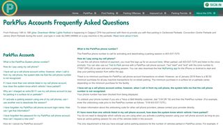About FAQs ParkPlus Accounts - CPA - Calgary Parking Authority