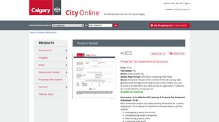 Property Tax Statement of Account - CITYonline - The City of Calgary