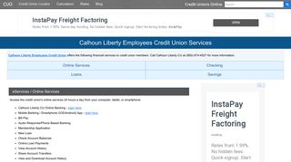 Calhoun Liberty Employees Credit Union Services: Savings, Checking ...