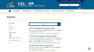 CalHR Search - CA.gov