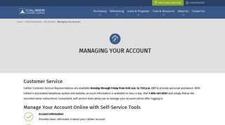 Managing Your Account - Tools & Resources | Caliber Home Loans