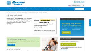 Wawanesa Insurance Pay Your Bill Online | California
