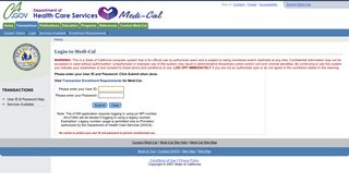 Login - Medi-Cal - CA.gov