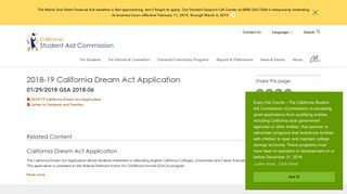2018-19 California Dream Act Application - California Student Aid ...