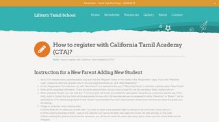 How to register with California Tamil Academy (CTA)? | Lilburn Tamil ...